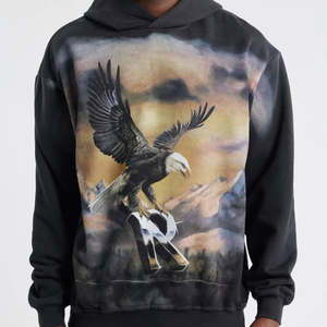 ผู้ผลิตเสื้อฮู้ดดี้พิมพ์ลายขายส่งสำหรับผู้ชาย ผ้าฝ้ายหนานุ่ม - Product Image 1