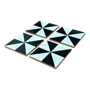 Modern Resin Inlay Eco-Friendly <b>Square</b> Coaster <b>Set</b> of 4 Pieces (10x10cm) for Tea/Coffee Use with Custom Logo High Quality - Product Image 1