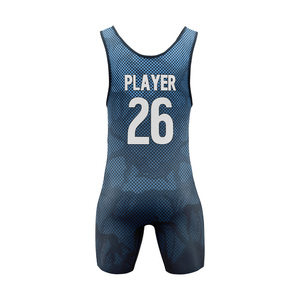 Traje de Una Pieza Personalizado para Artes Marciales Mixtas, Sublimado, Ajustado, de Secado Rápido, Unisex, para Adultos, Ropa de MMA, Singlet de Lucha Libre Americana - Product Image 3