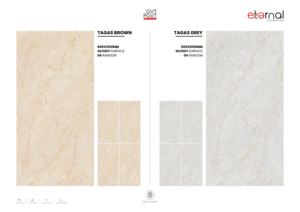 กระเบื้องพอร์ซเลนลายโมเดิร์น ขนาด 60x120 ซม. (600x1200 มม.) 24x48 นิ้ว ผิวมันเงา รูปแบบขนาดใหญ่ ดีไซน์หรูหรา สำหรับโครงการระดับพรีเมียม - Product Image 3