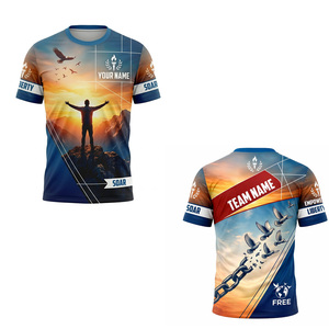 Camiseta Sublimada Personalizada para Hombre | Camiseta de Poliéster con Estampado Completo |   Diseño Motivacional de Libertad |   Ropa Deportiva y Urbana Estilo Europeo - Product Image 5