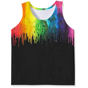 เสื้อกล้ามพิมพ์ลายสำหรับผู้ชาย ผลิตตามสั่ง ขายส่ง เสื้อผ้าออกกำลังกาย แขนกุด ระบายอากาศได้ดี ผ้าฝ้าย ฟิตเนส รับผลิตแบบ OEM ODM ราคาโรงงาน ขายดี - Product Image 5