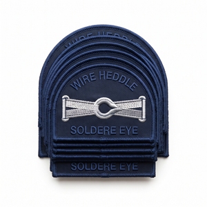 Parche Bordado Ovalado Personalizado al por Mayor, Insignia Vintage de Minero Topógrafo con Borde Merrow, Emblema para Ropa a Granel - Product Image 4
