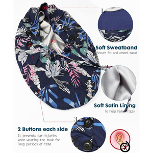 Gorro Quirúrgico Estampado para Mujer con Botón y Lazos Ajustables para Uniformes de Hospital, Accesorio para el Cabello - Product Image 6