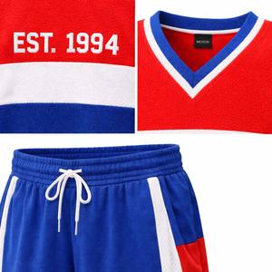 Conjunto Deportivo de Verano para Hombre, Camiseta y Pantalones Cortos de Baloncesto, Transpirable, 100% Algodón, Dos Piezas - Product Image 3