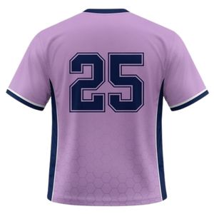 Maillot de lacrosse unisexe violet lavande en polyester, coupe athlétique, vêtements de sport performants pour matchs d'équipe - Product Image 2