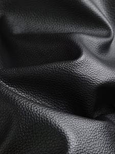 Veste de moto en cuir véritable pour homme, noire, en cuir souple, style motard, col montant, poches, coupe longue, imperméable - Product Image 2