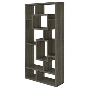Libreria aperta sul retro in una libreria da 10 scaffali grigio stagionato - Product Image 3