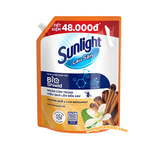 Sunlight Eco-Friendly Concentrated <b>Detergent</b> Floor Cleaner Bio Shield Liquid Antibacterial Cinnamon Bergamot Scent 3.4 kg - Product Image 1