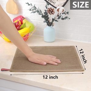 Paños de Cocina 100% Algodón con Tejido Waffle, Ultra Suaves, Absorbentes y de Secado Rápido, 12 x 12 Pulgadas, Paquete de 6 Toallas Color Bronceado - Product Image 5