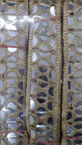 Dentelle miroir durable avec broderie élégante, idéale pour les tenues de Navratri et de mariage. - Product Image 4