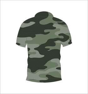 Polo vert camouflage numérique à manches courtes pour sports de plein air et entraînement décontracté - Product Image 5