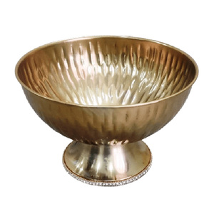 Rizz International Handmade Polished <b>Gold</b> Modern <b>Decorative</b> Floral Stainless Steel Serving <b>Bowls</b> Durable - Product Image 5