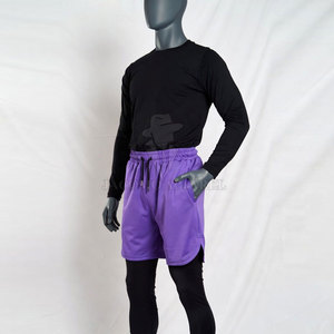 Shorts d'entraînement personnalisables pour hommes, longueur genou, en tissu flexible et taille ajustable pour la course et le fitness - Product Image 4