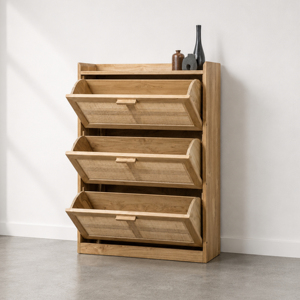 Modern Eco Friendly Solid Teak Wood <b>Shoe</b> <b>Rack</b> <b>Storage</b> Cabinets Large Capacity Wooden <b>Shoe</b> Cabinet Furniture for Living Room - Product Image 1