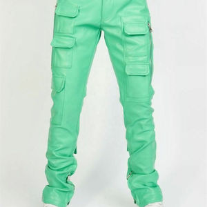 Pantalones Cargo de Cuero para Hombre, Corte Casual Moderno, de Alta Calidad, Secado Rápido, Estilo Jogger, para Uso Diario y Negocios - Product Image 5