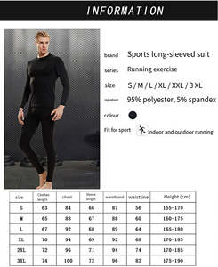 Ensemble de sous-vêtements thermiques pour homme de qualité supérieure, toutes saisons, tissu en spandex/polyester, respirant, séchage rapide, écologique, grande taille - Product Image 5