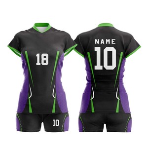 Unisex Adult High Quality Custom Design Volleyball Training Wear Sets Uniforms 100% Polyester Digital Print Volleyball Uniforms - Product Image 4