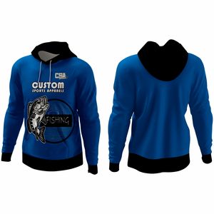 Nueva Camiseta Clásica con Estampado Puff para Hombre, Camiseta de Pesca Personalizada, Camiseta con Capucha de Manga Larga con Estampado Digital para Hombre - Product Image 1