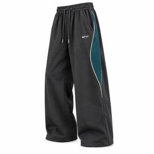 Pantalones Deportivos Anchos para Hombre, Cintura Elástica con Cordón, Franja Lateral, Estilo Casual, para Otoño - Product Image 2