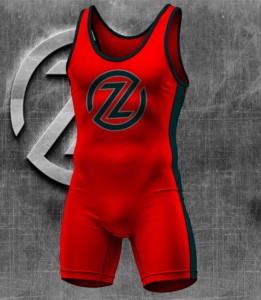 Wrestling Singlet WR-001 <b>Red</b> Compression Fit Full Dye Sublimation Moisture Wicking Unisex Adult Wear - Product Image 3