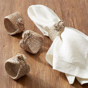 Rustic woven rattan elephant <b>napkin</b> <b>rings</b> bringing unique handmade charm, available at wholesale prices. Classic hand-woven - Product Image 3