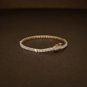 Pulsera de tenis de lujo con 9 diamantes redondos brillantes cultivados en laboratorio para mujer, certificada por IGI, oro de 14K, elegante para bodas y fiestas. - Product Image 2