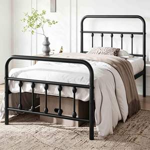 Cama inteligente plegable tamaño twin, negra, 18.6 kg/20.8 kg, OEM/ODM, de lino, con marco de metal moderno, de Vietnam, HOAN KIM - Product Image 5