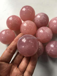 Esfera de cuarzo rosa natural tallada, venta completa de piedras preciosas para curación de Reiki, piedra decorativa metafísica, Recuerdo/mascota - Product Image 2