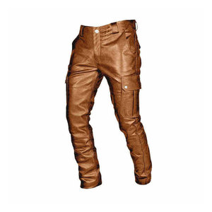 Customized Packaging Private Label Leather Pants Plus Size Lightweight Casual Wholesale Low MOQ High Quality - Product Image 1