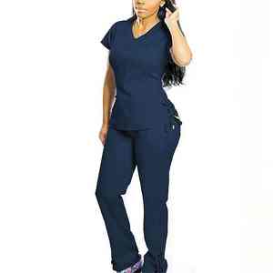 Tenue Médicale / Ensemble Blouse et Pantalon d'Infirmière / Uniforme Hospitalier Respirant et à Séchage Rapide pour Médecins, Tailles Fortes, avec Service OEM - Product Image 4