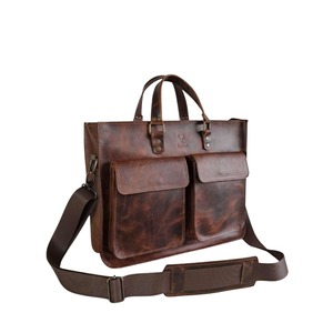 Sac messager en cuir vintage, prix de gros, sac bandoulière pour homme, sac pour ordinateur portable, pour le travail au bureau, les voyages et un usage professionnel - Product Image 5