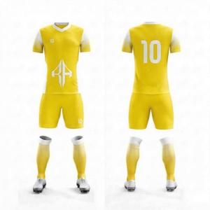 Conjunto de Uniforme de Fútbol para Adultos, Manga Corta para Hombre, con Logotipo Blanco, Cuello en V, 100% Poliéster, Corte Regular, Cierre de Tirantes - Product Image 1