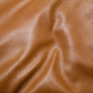 Blouson moto en cuir marron pour homme, col montant, fermeture éclair, coupe ajustée, longueur standard, couleur unie, vêtement d'extérieur - Product Image 6