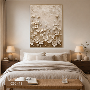 Peintures murales abstraites modernes, décoration intérieure en soie, décoration de luxe pour la maison, marque privée, fabriqué au Vietnam - Product Image 3