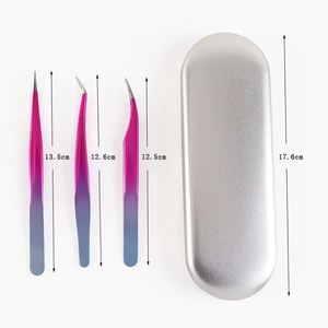 Pinzas Profesionales para Pestañas, Juego de Herramientas de Acero Inoxidable con Agarre Preciso y Diseño Antiestático para Injerto de Pestañas - Product Image 2