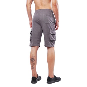 Short Cargo en éponge confortable et tendance de haute qualité pour hommes, tenue décontracté, short en molleton de coton respirant avec plusieurs poches - Product Image 6
