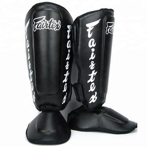 Protège-tibias de boxe professionnels en cuir légers sur mesure avec fermeture auto-agrippante – Nouveau design pour la protection des jambes en Muay Thai - Product Image 6