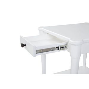 Tavolino da salotto bianco con cassetti contenitore e finitura elegante - Product Image 2