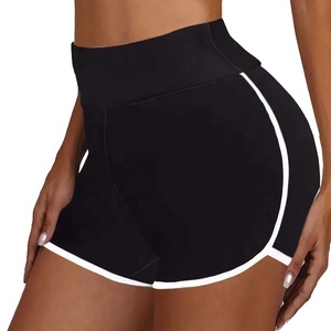 Hot Selling Custom Logo Women <b>Booty</b> Shorts High Quality Quick Dry Mid Waist Elastic 100% Polyester 180g Sporty Custom - Product Image 2