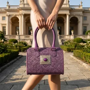 Genuine Leather Shoulder Bag Women <b>Handbag</b> Zipper Purse Portable Daily Travel Bag Luxurious Look - Product Image 6
