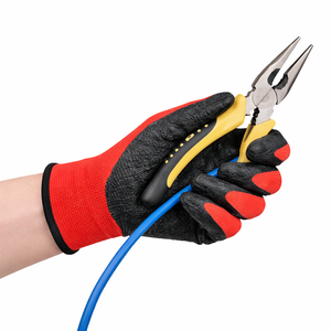 Gants antidérapants en latex froissé avec paume en polyester, tricotés sans couture au Vietnam, pour la manutention industrielle et le travail agricole - Product Image 5