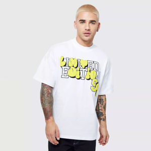 Camiseta de Poliéster de Alta Calidad, Lisa, con Estampado Puff, para Hombre, Material 100% Algodón - Product Image 6