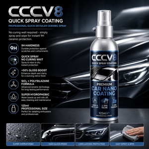 CCCV8 125ml SiO2 Hydrophobic Quick <b>Spray</b> Ceramic Coating, Car Nano Coating for Quick Detailer & Fast Auto Paint Maintenance OEM - Product Image 2