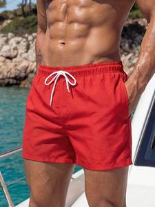 Short de bain pour homme, imprimé tortue de mer, taille à cordon, bleu marine, décontracté, pour la plage, les vacances, respirant, élastique - Product Image 3