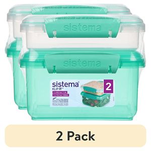 Confezione da 2 Contenitori per Pranzo in Plastica ClipMate per Conservazione Alimenti - Product Image 1