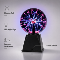 Lampe Plasma USB en Verre – Décoration de Bureau, Maison, Chambre – Éclairage d'Ambiance – Vente en Gros B2B
