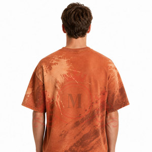 T-shirt léger à épaules tombantes effet délavé soleil, en tissu respirant, pour un style décontracté moderne au quotidien - Product Image 4