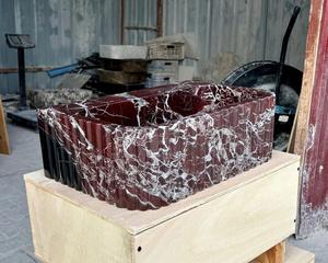 อ่างล้างหน้าหินธรรมชาติสีแดงเลวานโตสุดหรู ผลิตด้วยมือ เป็นมิตรกับสิ่งแวดล้อม สำหรับห้องน้ำสไตล์โมเดิร์น - Product Image 4