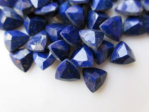 Natural <b>Lapis</b> <b>Lazuli</b> Trillion Faceted Cut Loose Gemstone Good Quality Gemstone Wholesale Lot Semiprecious Stone Pendant Jewelry - Product Image 2